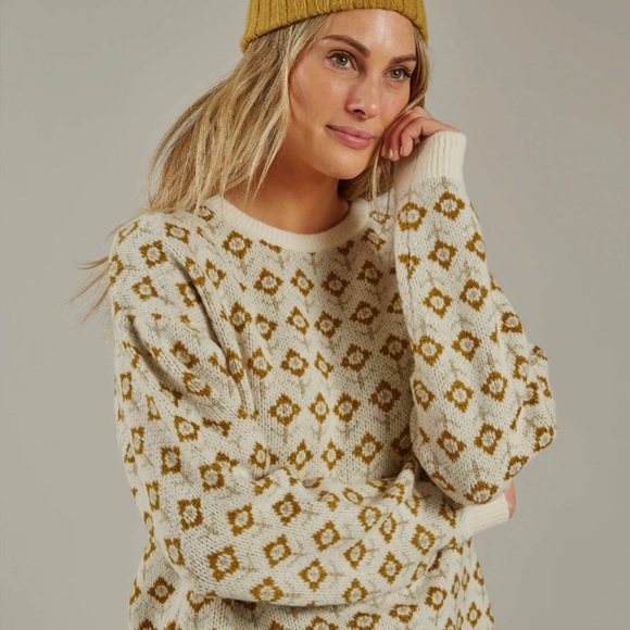 Rylee + Cru Sweaters - Rylee and Cru Knit Pullover in Vintage Floral